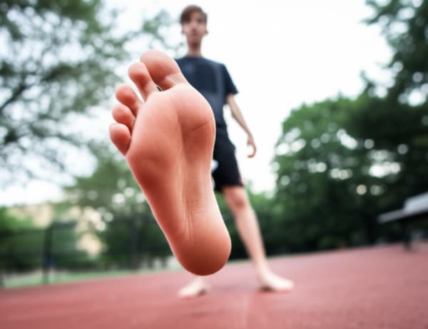 My younger cousin got his feet filthy walking on sidewalks and streets barefoot now he wants them licked clean
