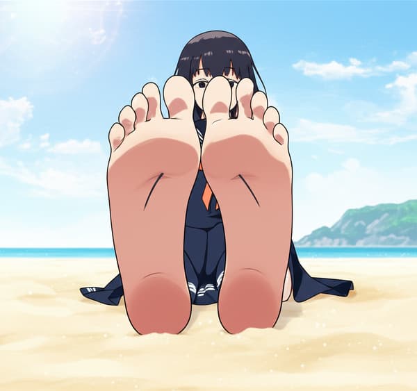 Dick Cunningham between toes