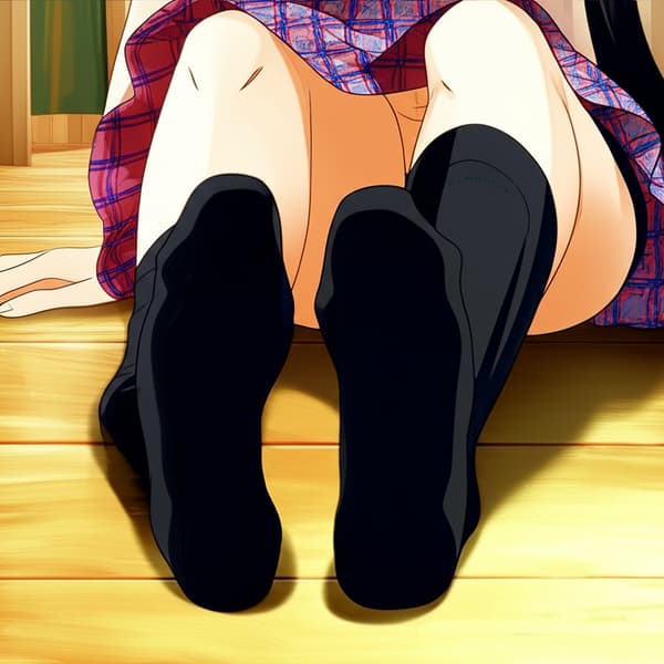 Foot job, front view