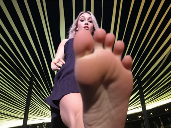 Sabrina Carpenter showing soles 